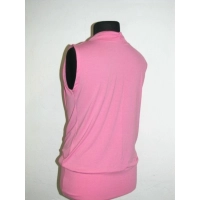 Tunika Alma różowa z lejącym dekoltem typu woda